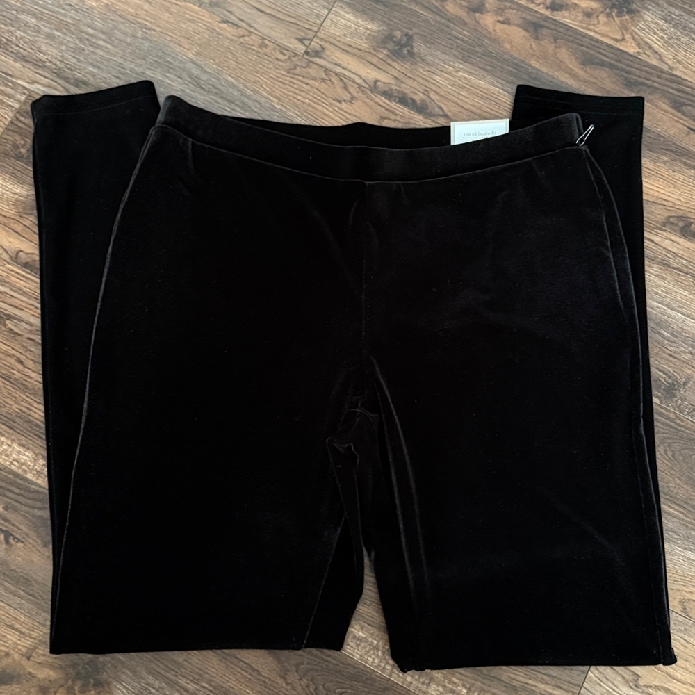 Chico's Luxe Black Velvet Pants
